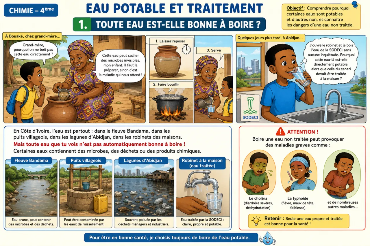 Eau potable et traitement — illustration