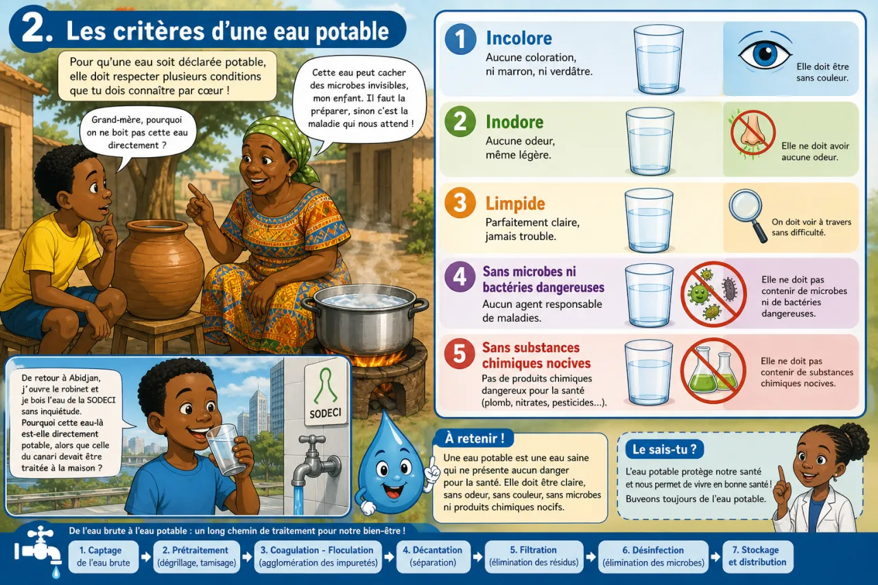 Eau potable et traitement — illustration