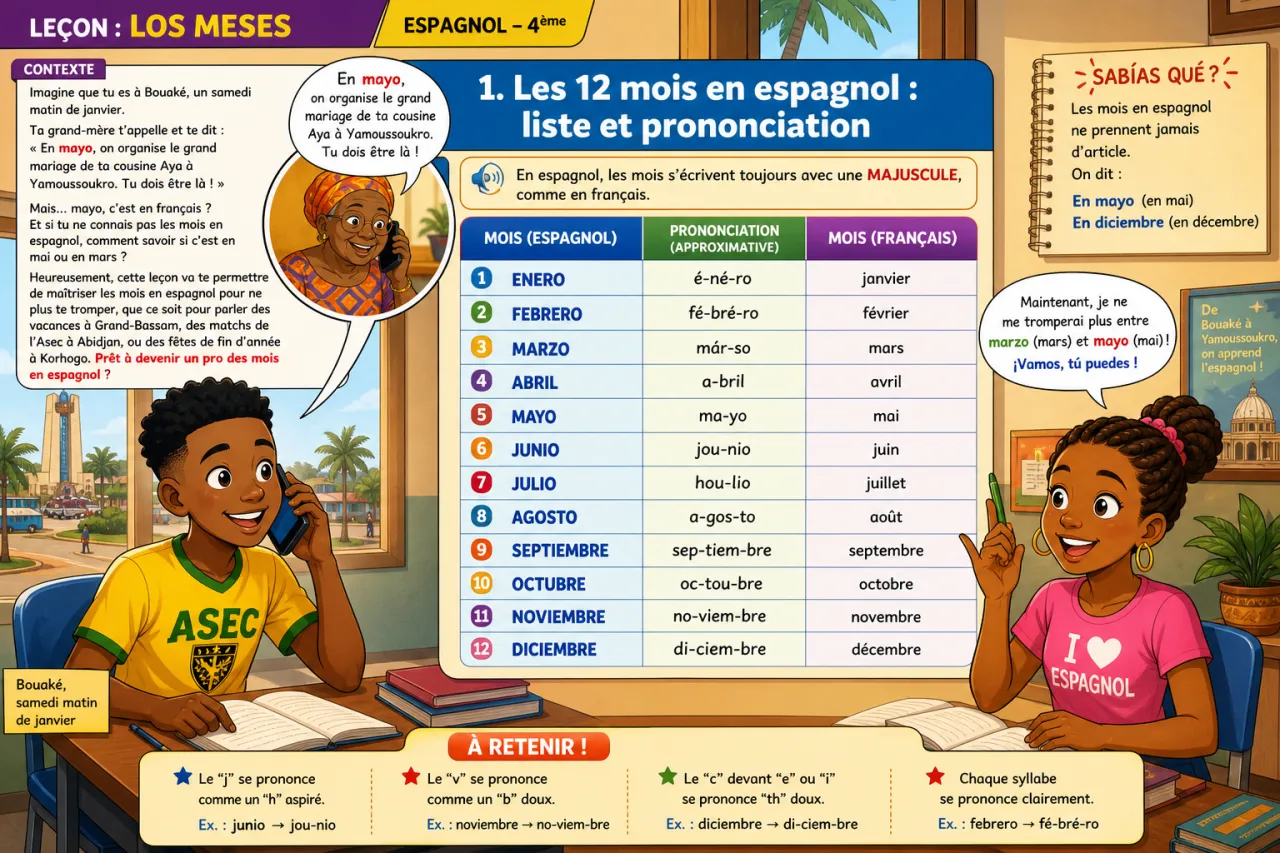 Los meses — illustration