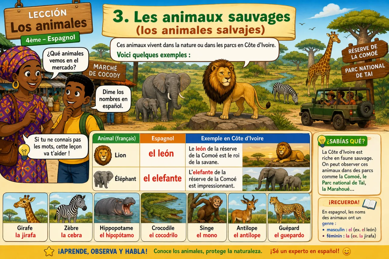 Los animales — illustration