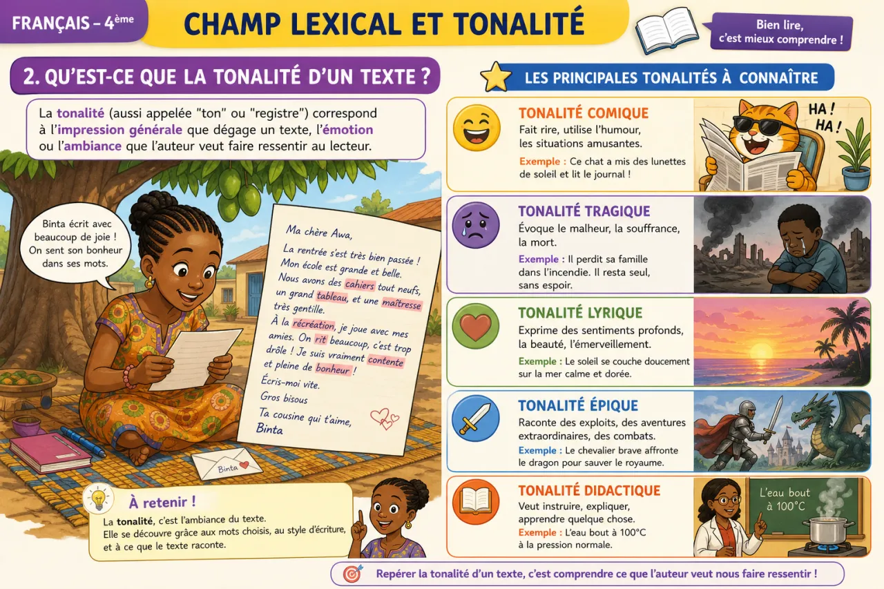 Champ lexical et tonalité — illustration