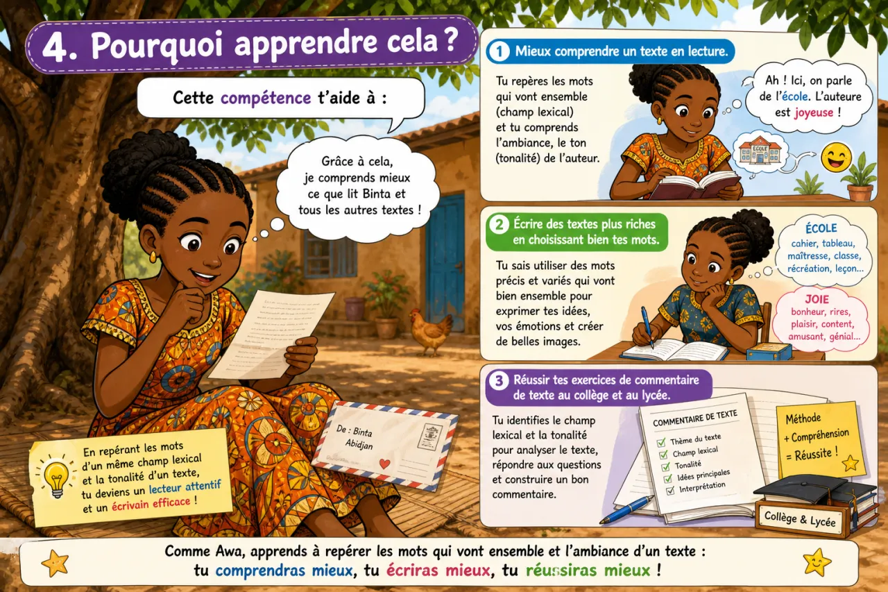 Champ lexical et tonalité — illustration