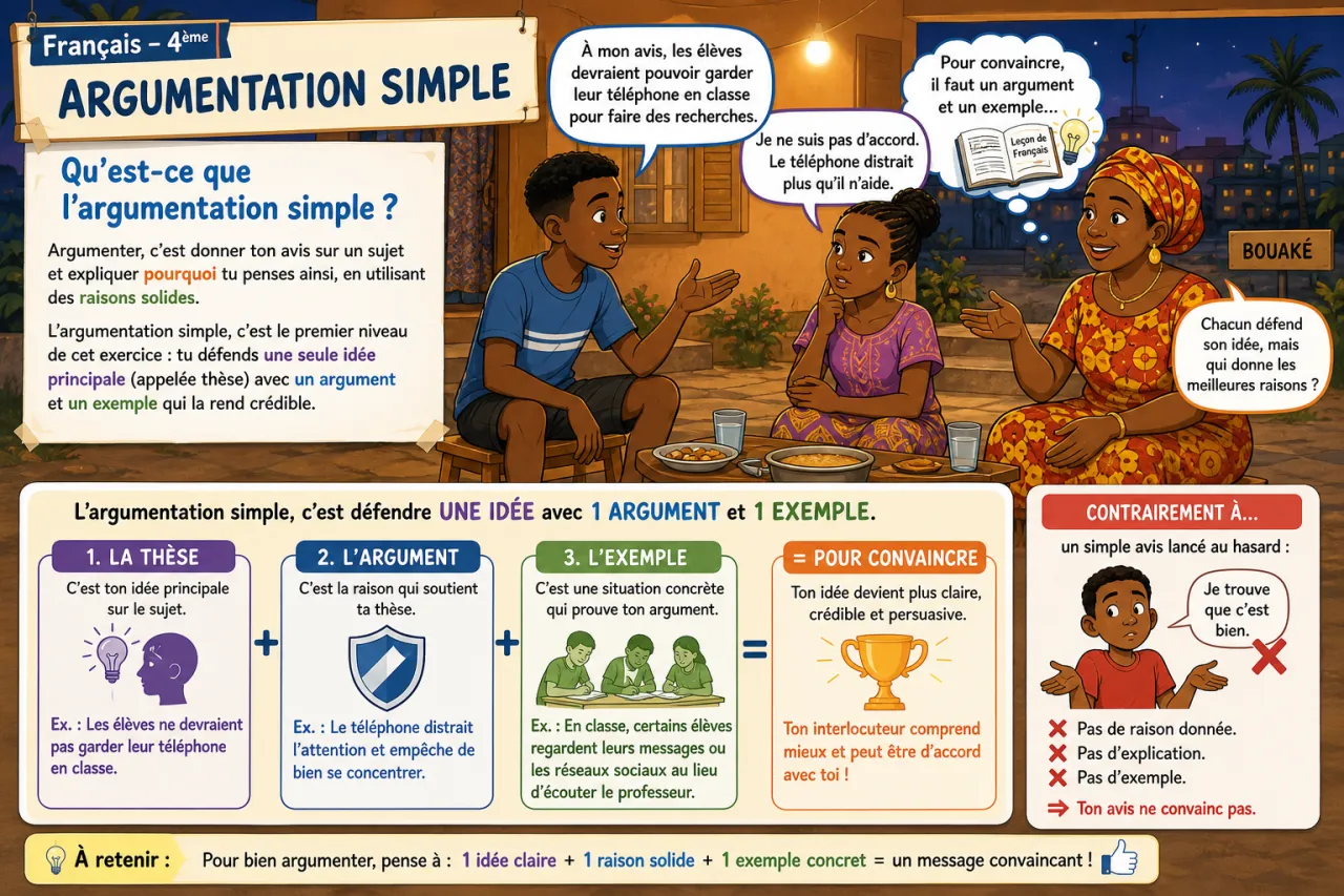 Argumentation simple — illustration