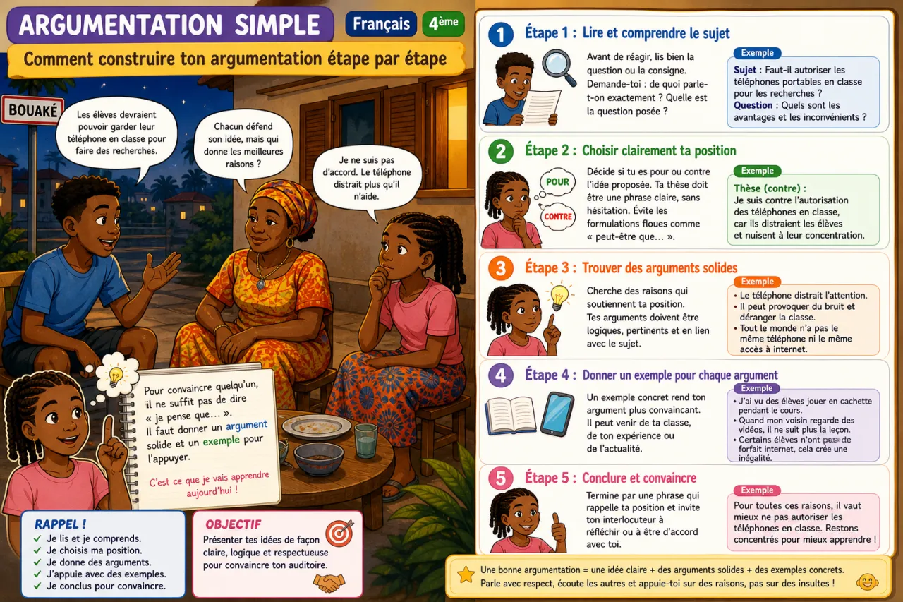Argumentation simple — illustration