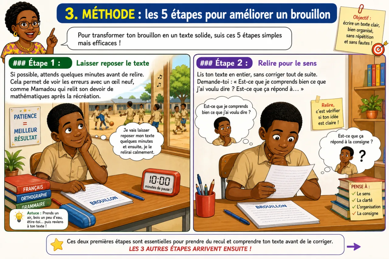 Améliorer un brouillon — illustration