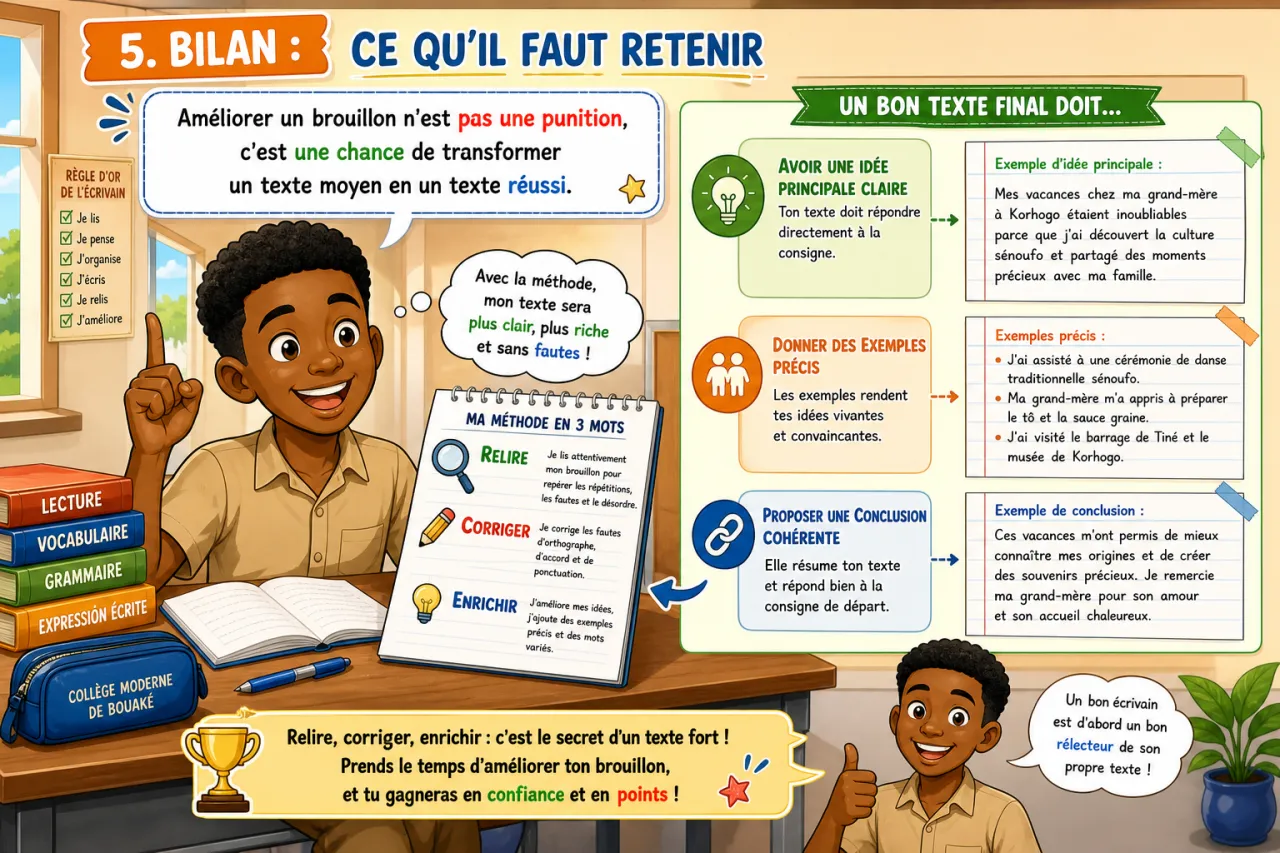 Améliorer un brouillon — illustration