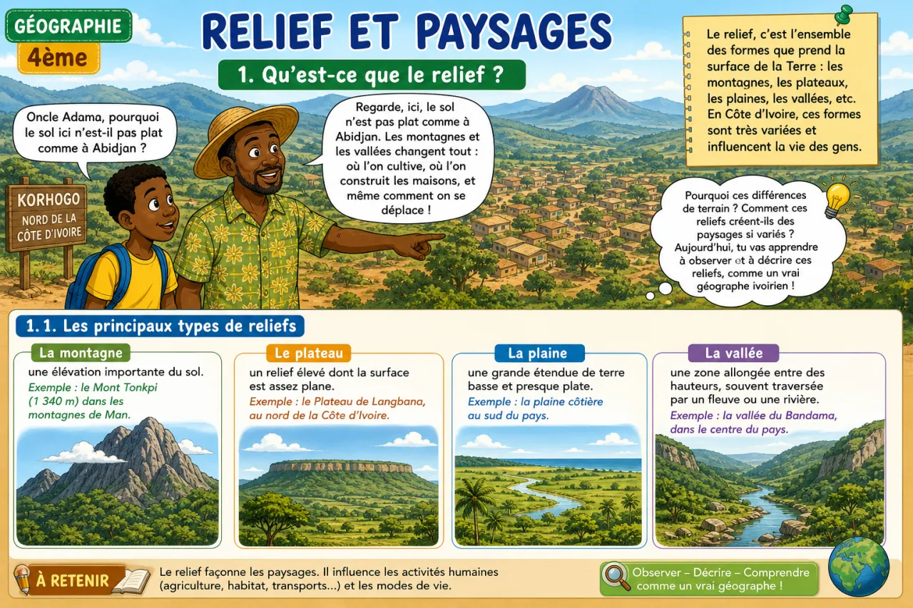 Relief et paysages — illustration
