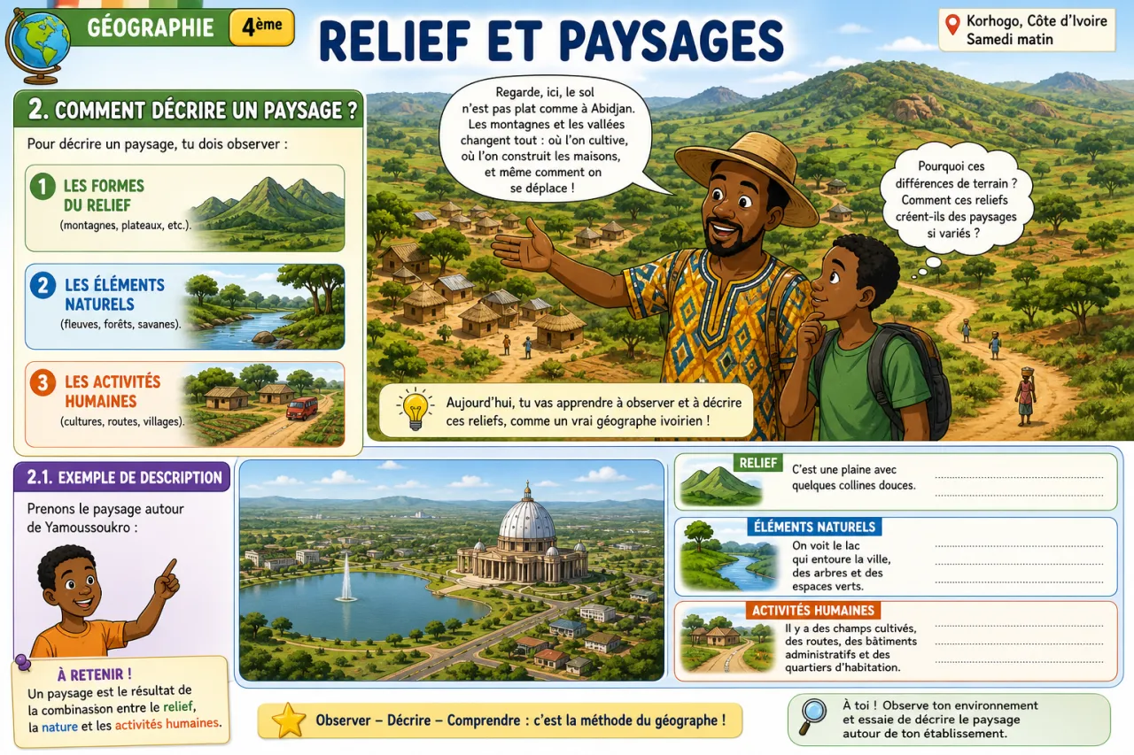 Relief et paysages — illustration