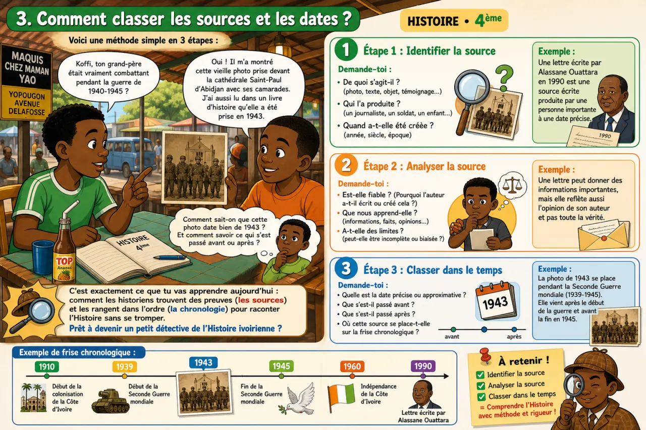Sources et chronologie — illustration