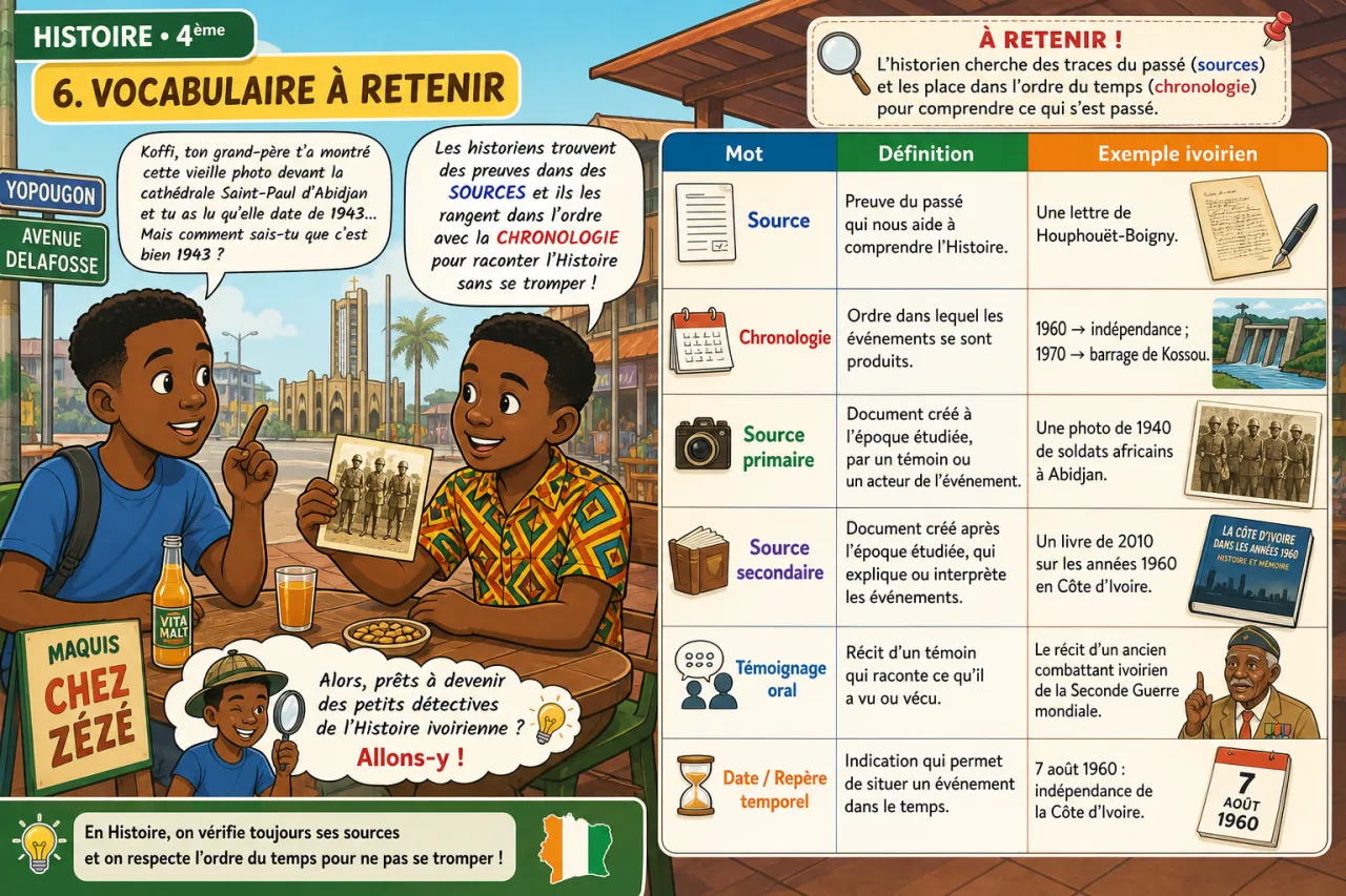 Sources et chronologie — illustration