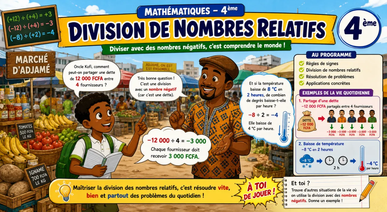 Division de nombres relatifs