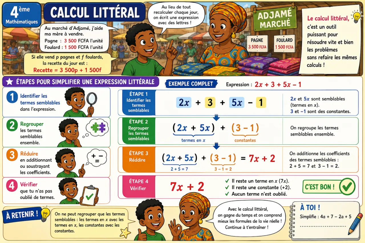 Calcul littéral — illustration