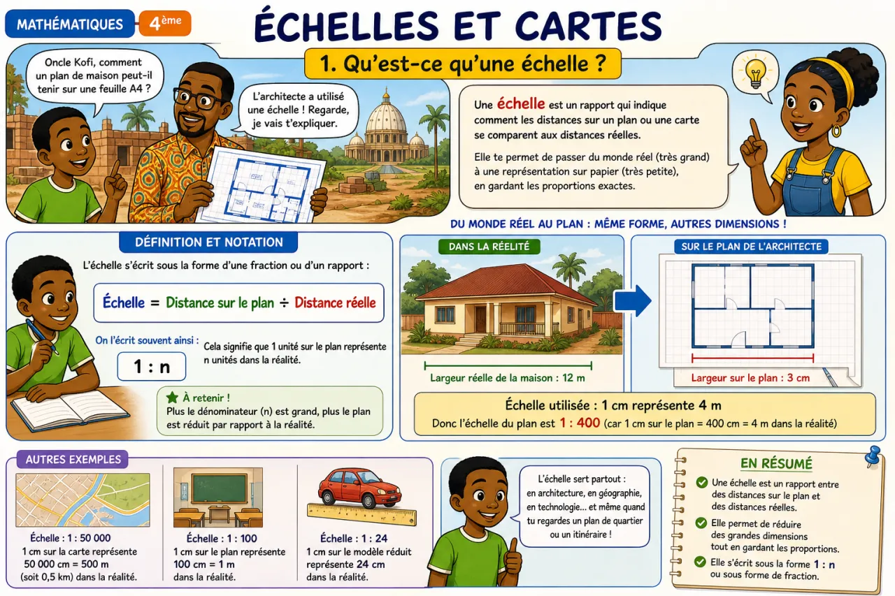 Échelles et cartes — illustration