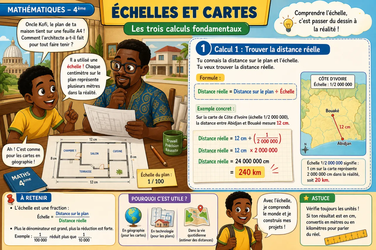 Échelles et cartes — illustration