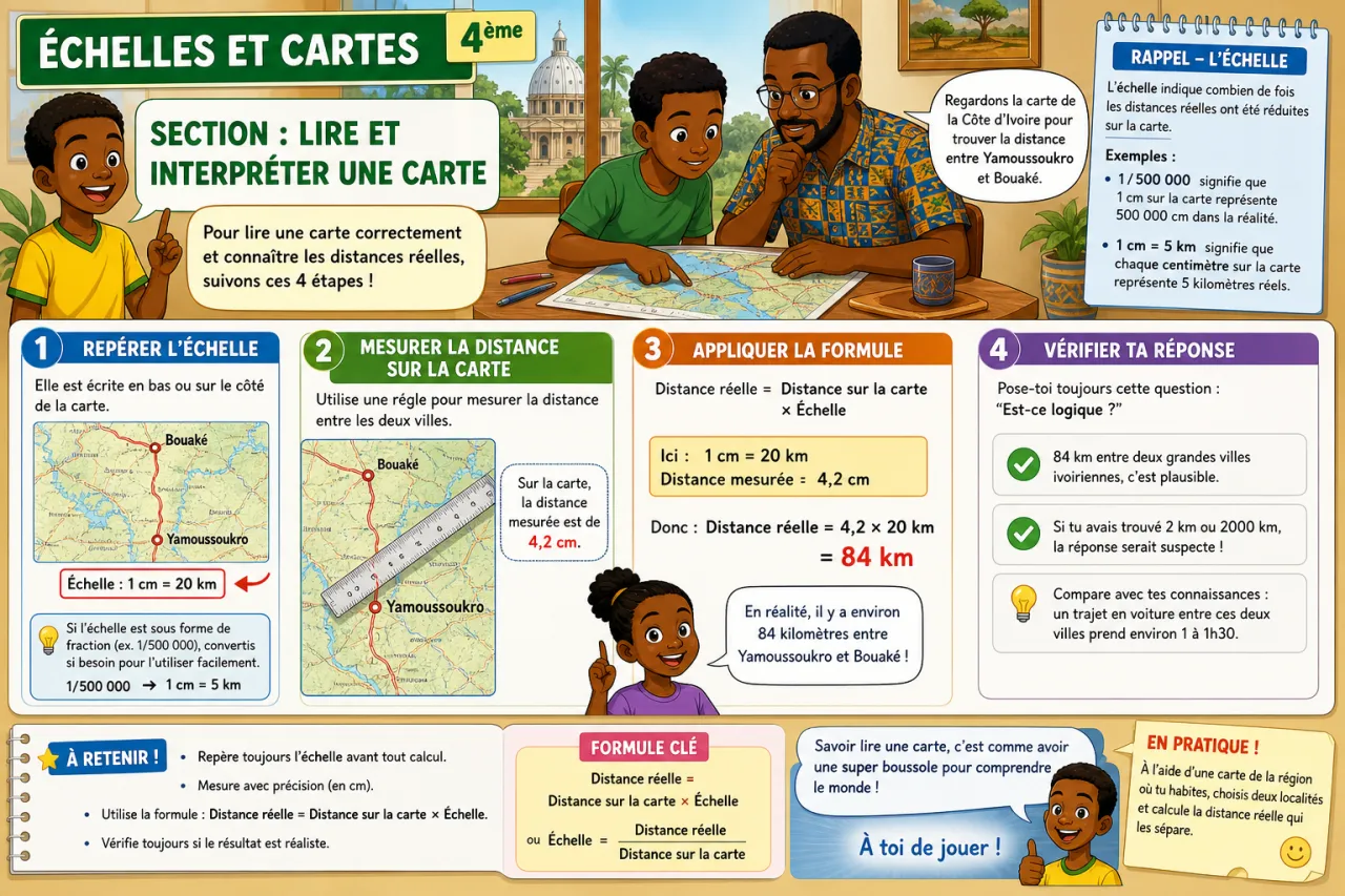 Échelles et cartes — illustration
