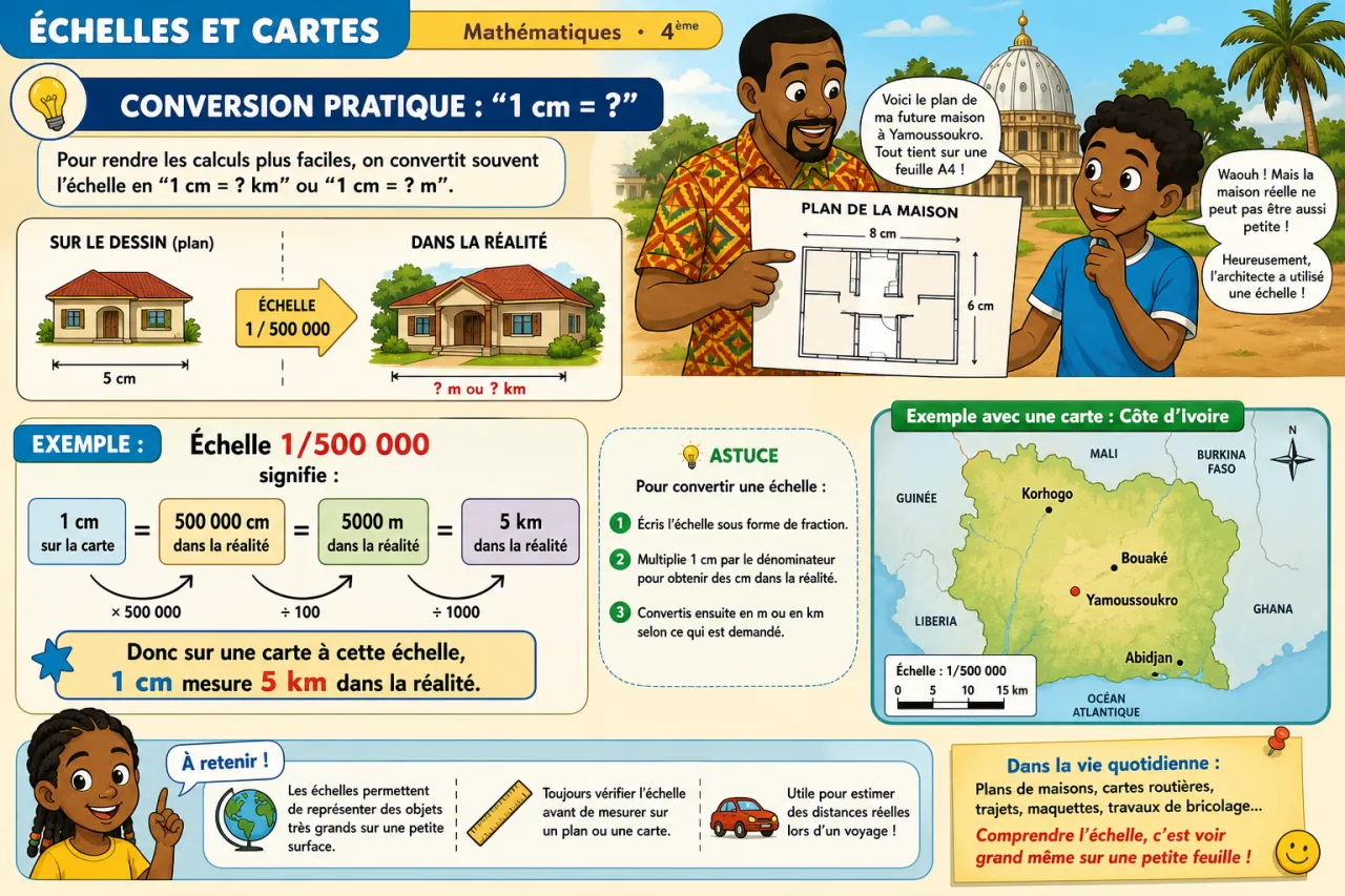 Échelles et cartes — illustration