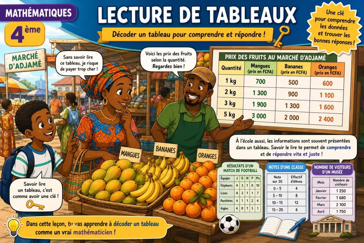 Lecture de tableaux