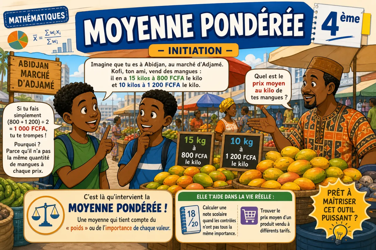 Moyenne pondérée - initiation
