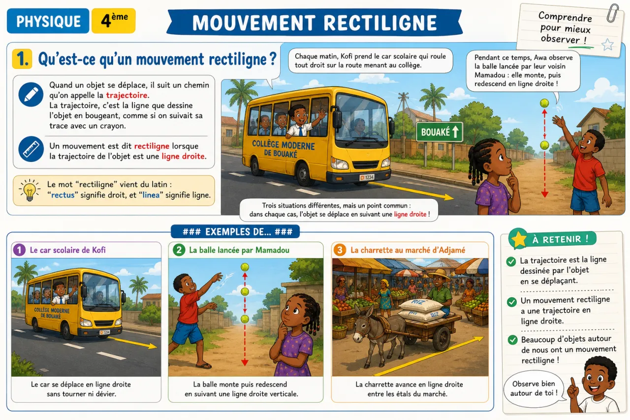 Mouvement rectiligne — illustration