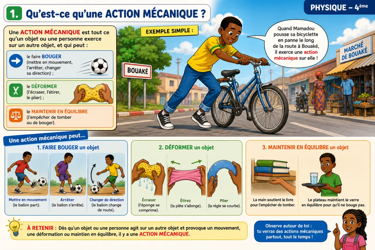 Actions mécaniques — illustration