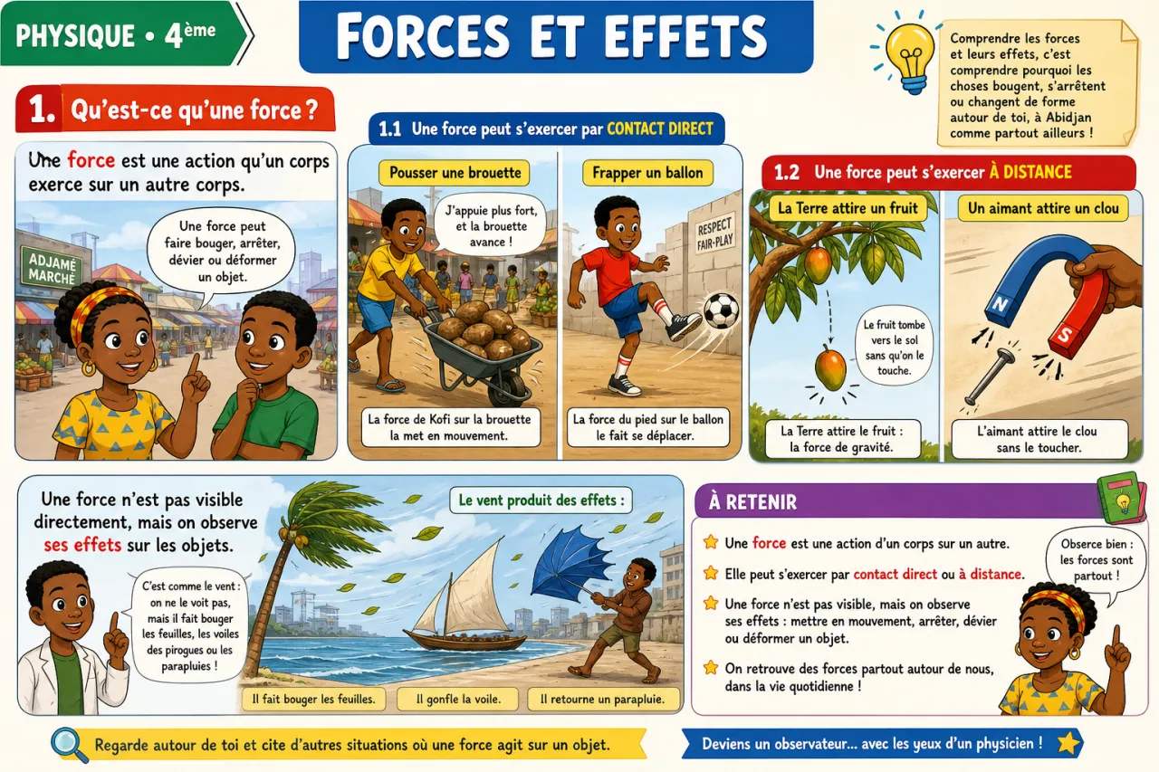Forces et effets — illustration