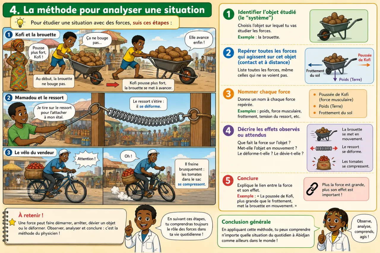 Forces et effets — illustration