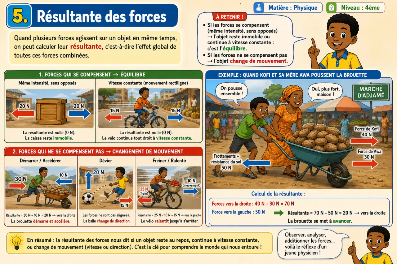 Forces et effets — illustration