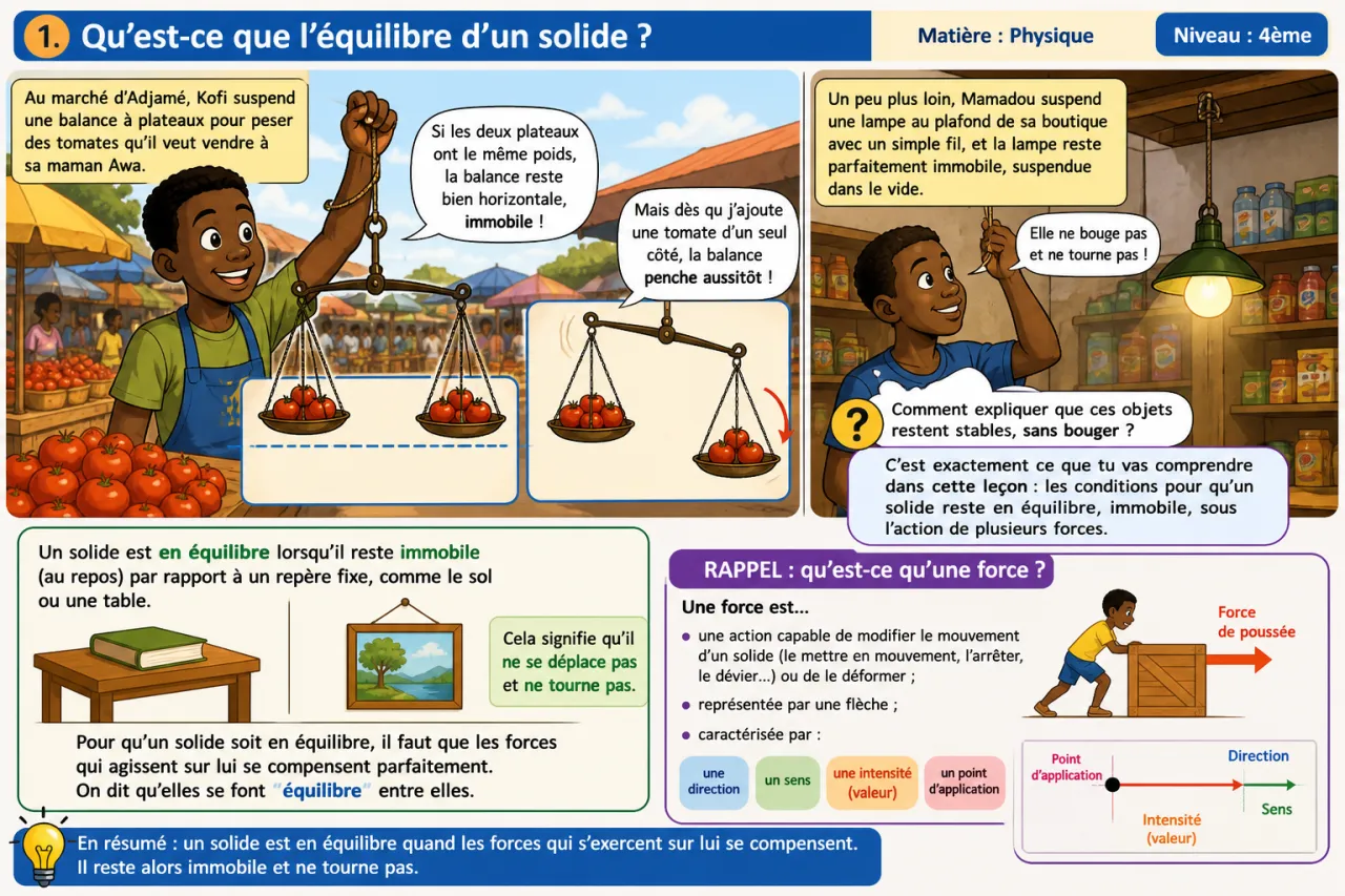 Équilibre d’un solide — illustration