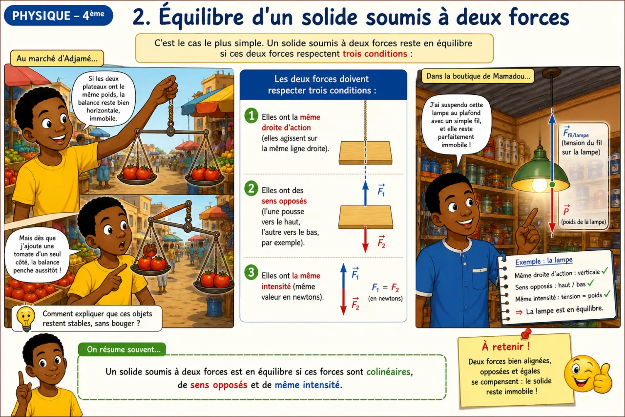 Équilibre d’un solide — illustration