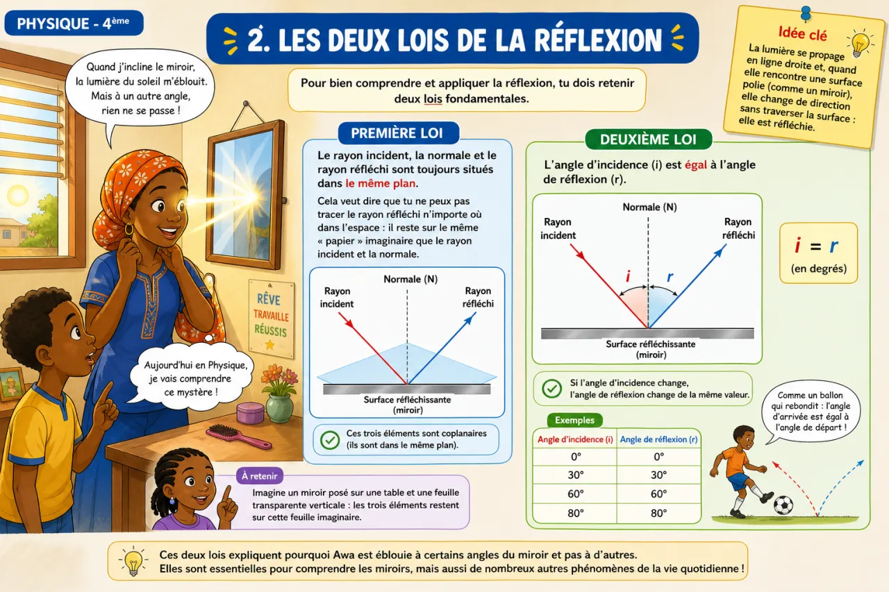 Réflexion de la lumière — illustration