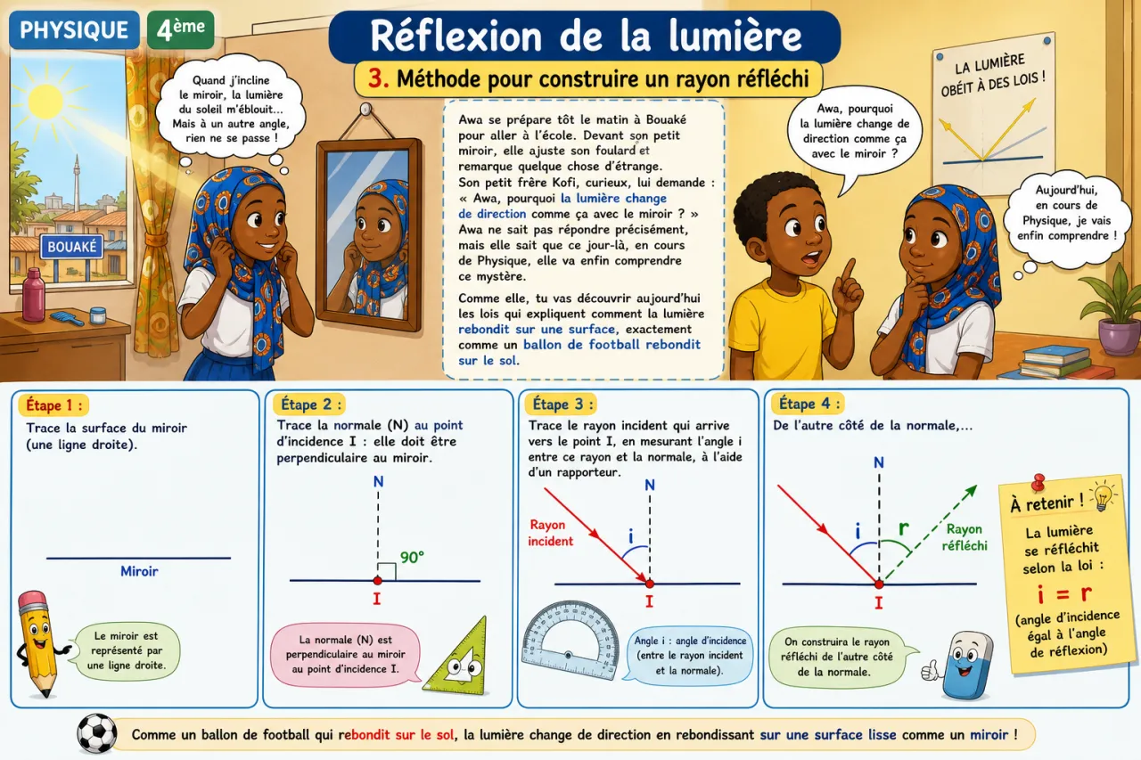 Réflexion de la lumière — illustration