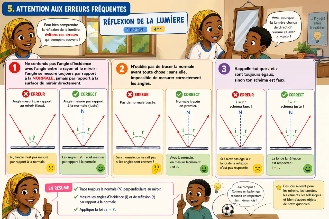Réflexion de la lumière — illustration