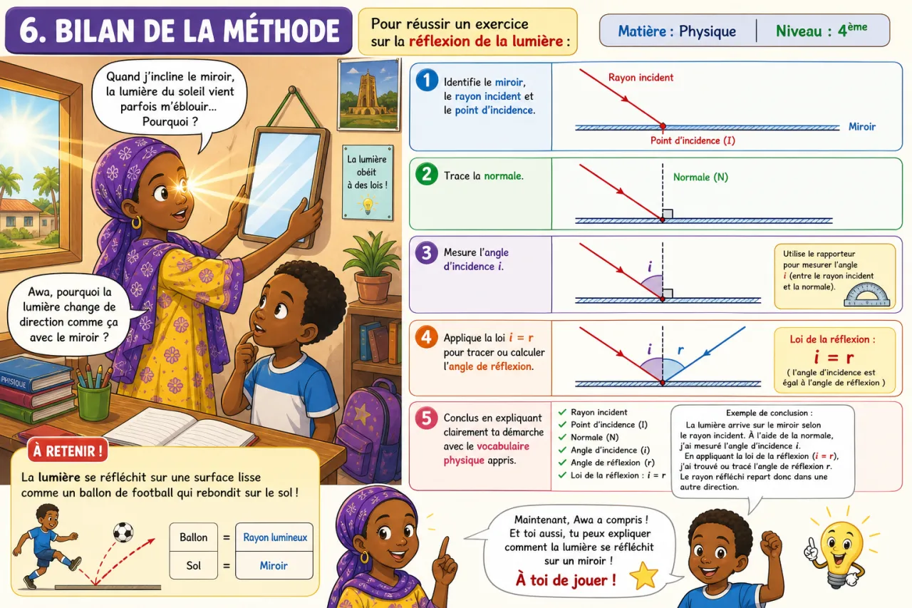Réflexion de la lumière — illustration