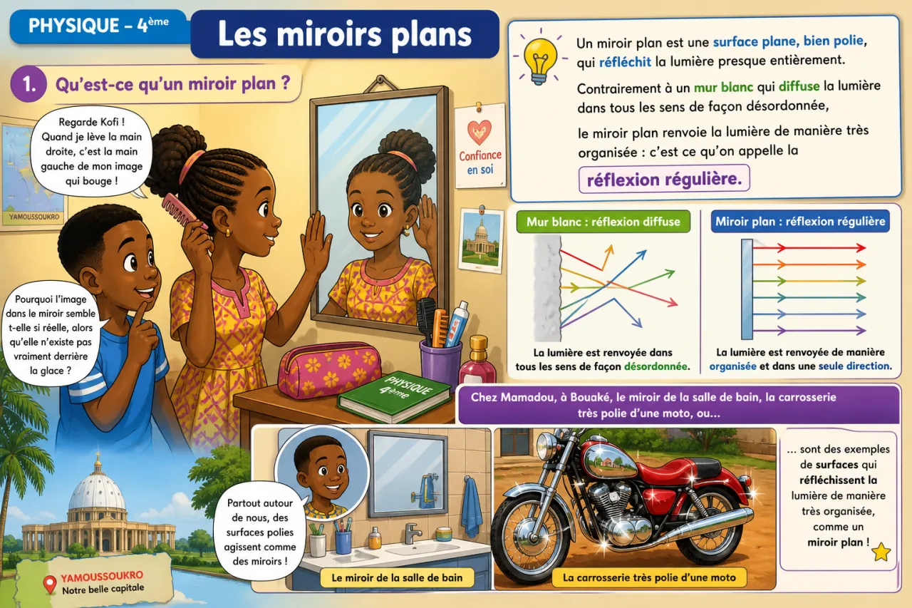 Miroirs plans — illustration