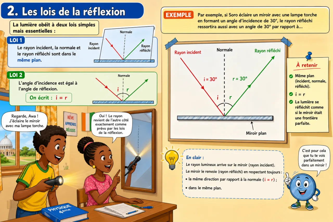 Miroirs plans — illustration