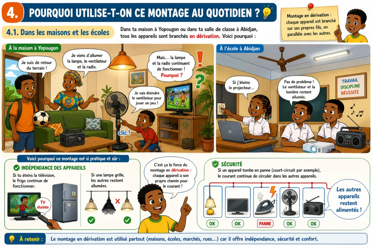 Montage en dérivation — illustration