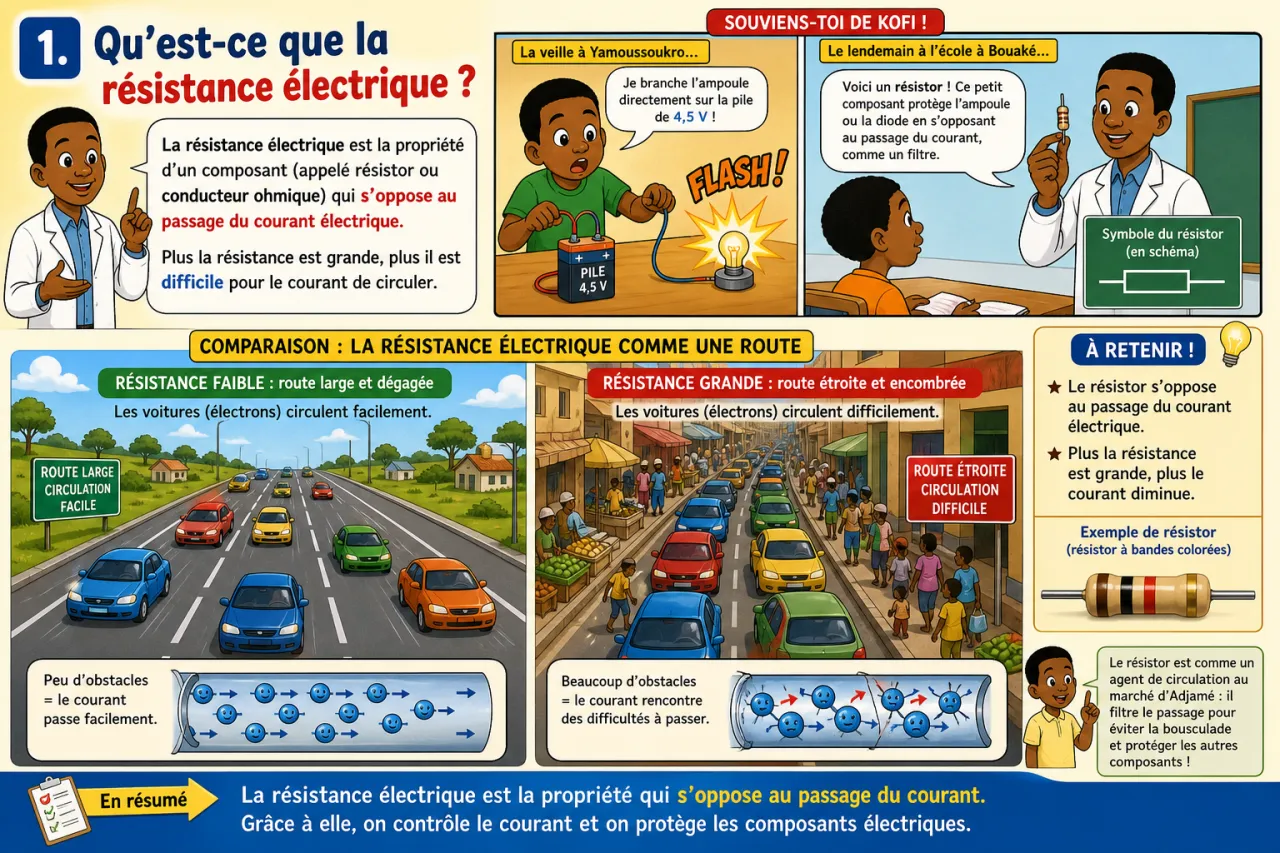 Résistance électrique - initiation — illustration