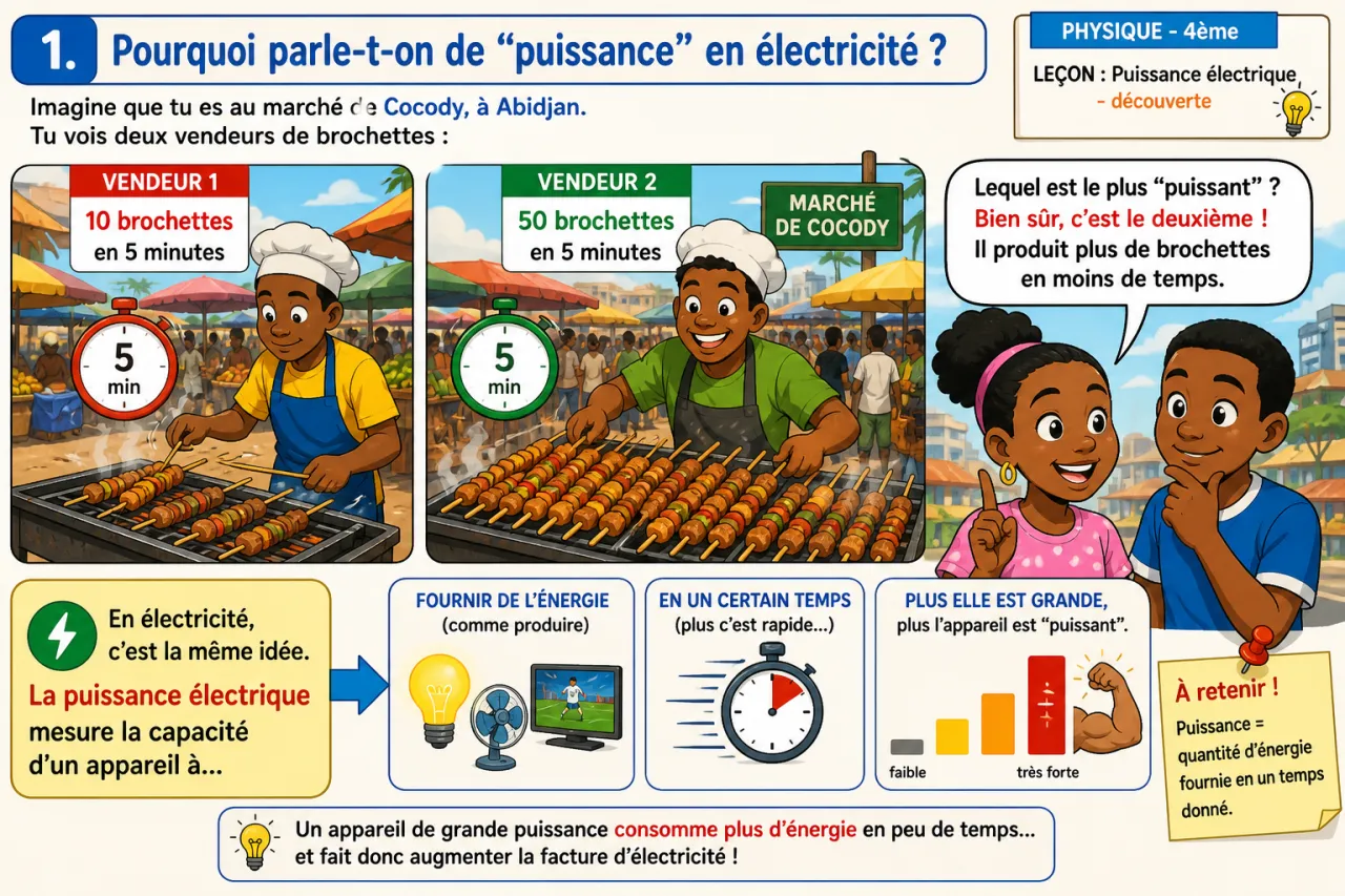 Puissance électrique - découverte — illustration