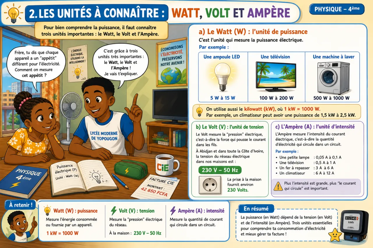 Puissance électrique - découverte — illustration