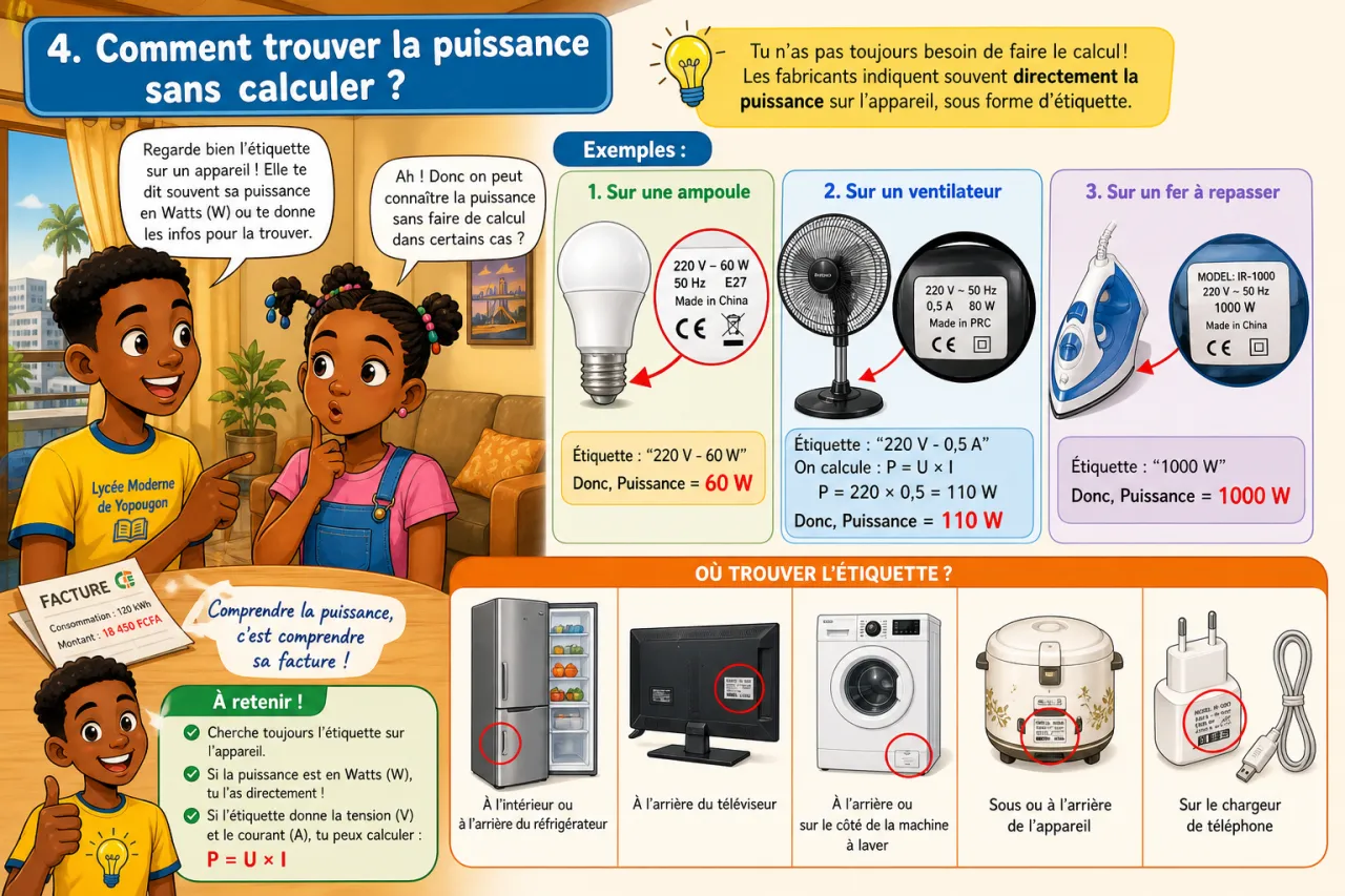 Puissance électrique - découverte — illustration