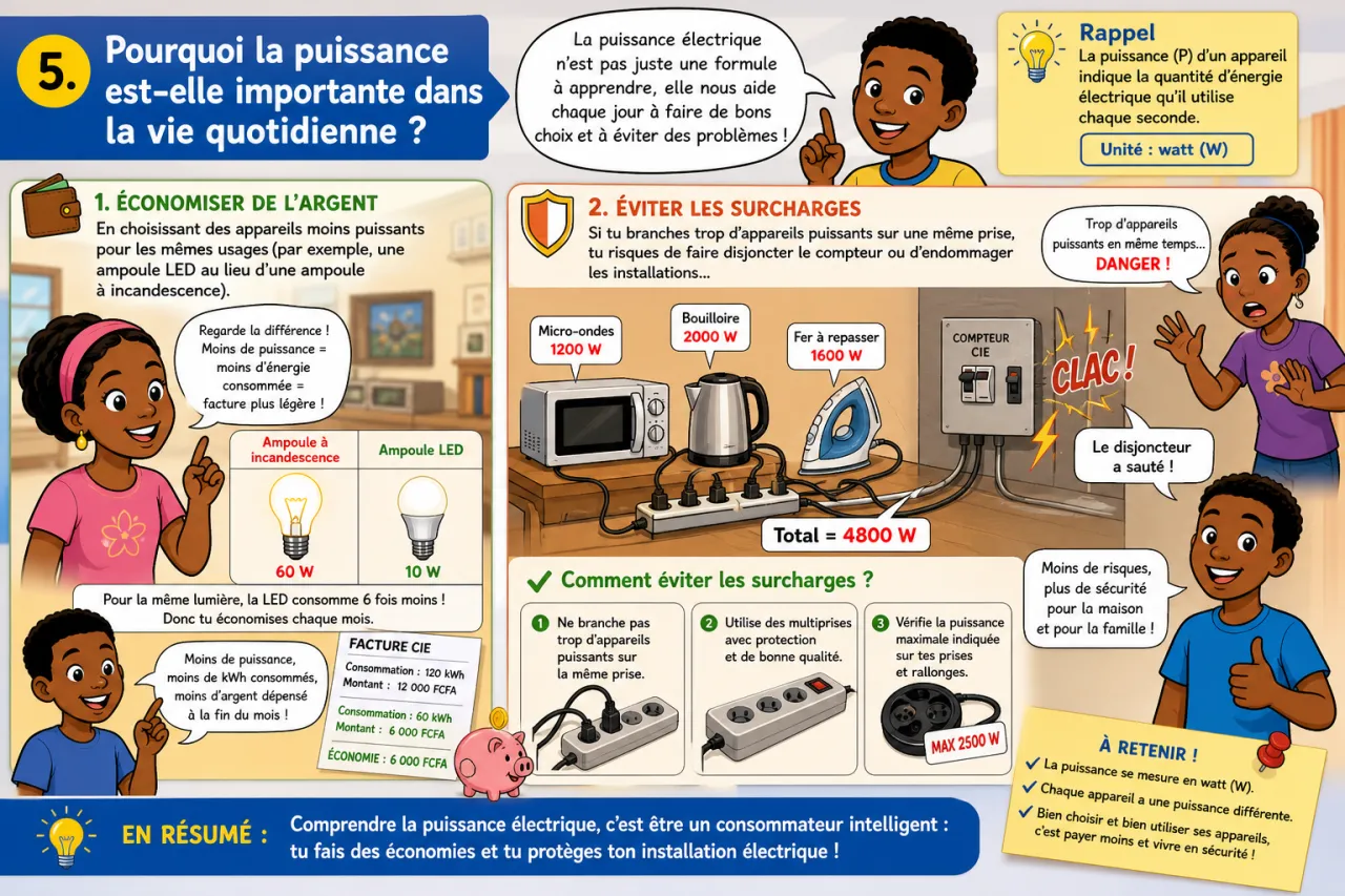 Puissance électrique - découverte — illustration