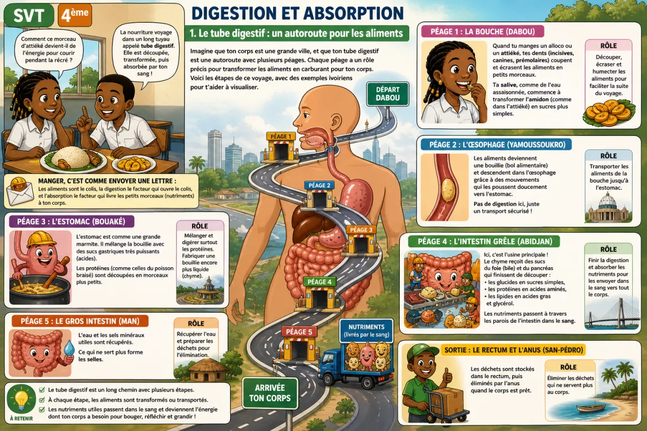 Digestion et absorption — illustration