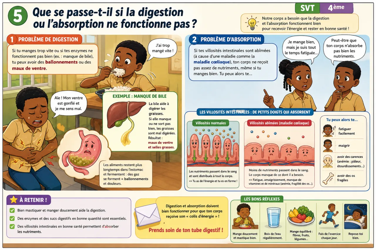 Digestion et absorption — illustration