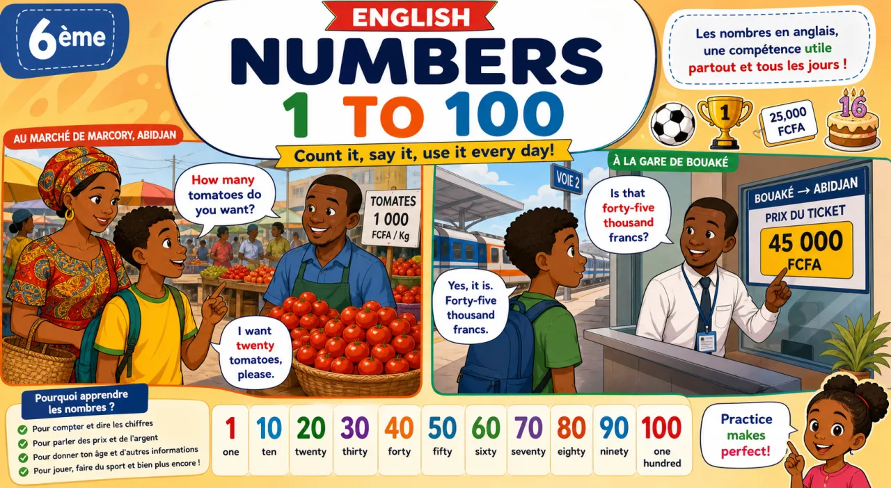 Numbers 1 to 100