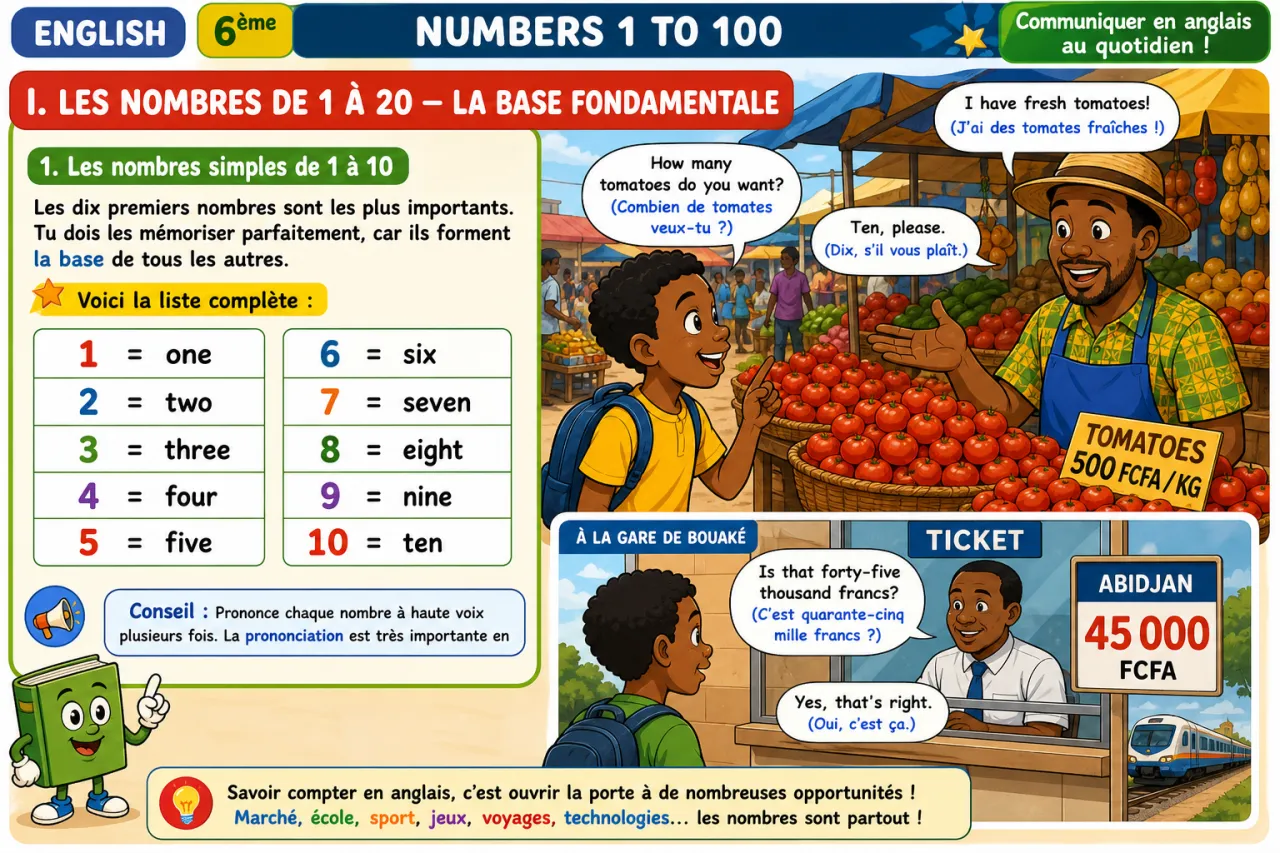 Numbers 1 to 100 — illustration