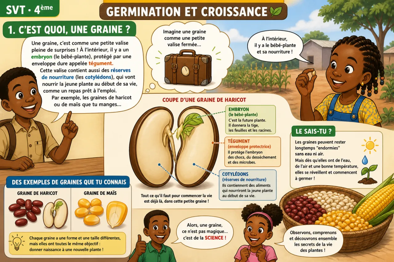 Germination et croissance — illustration