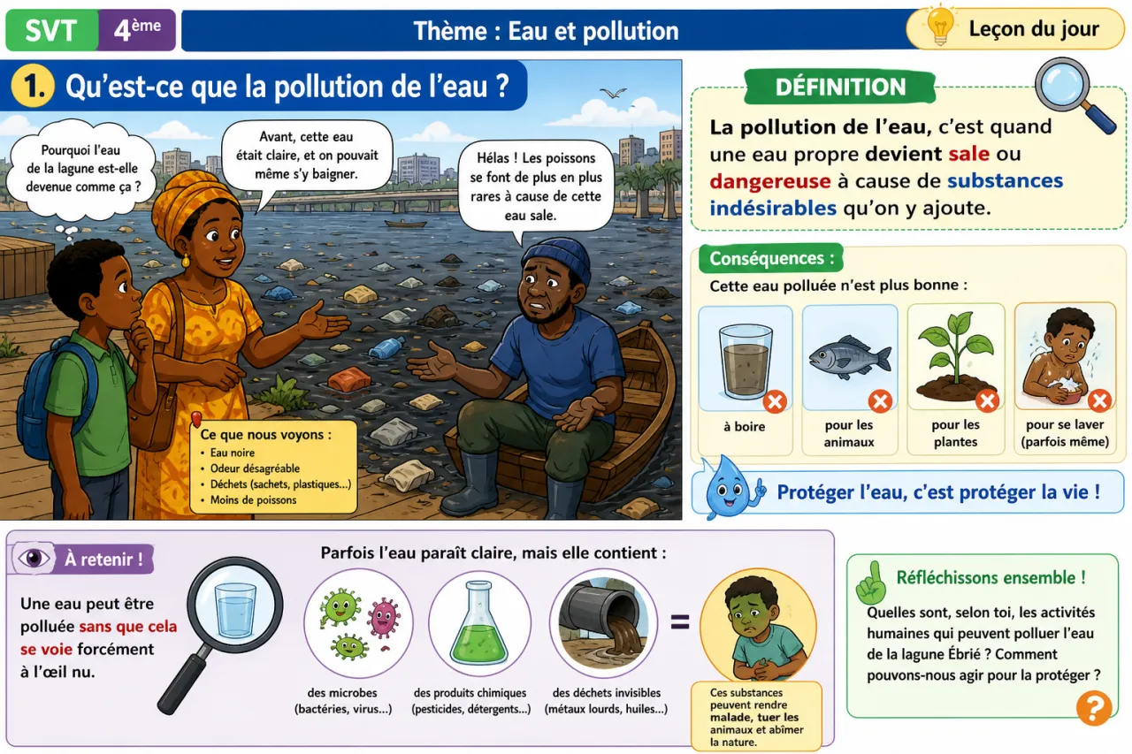 Eau et pollution — illustration