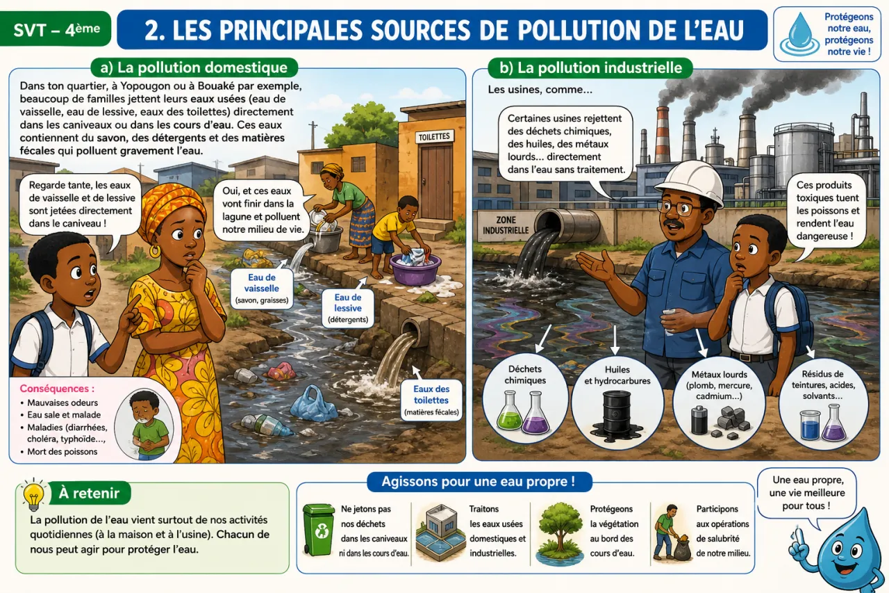 Eau et pollution — illustration
