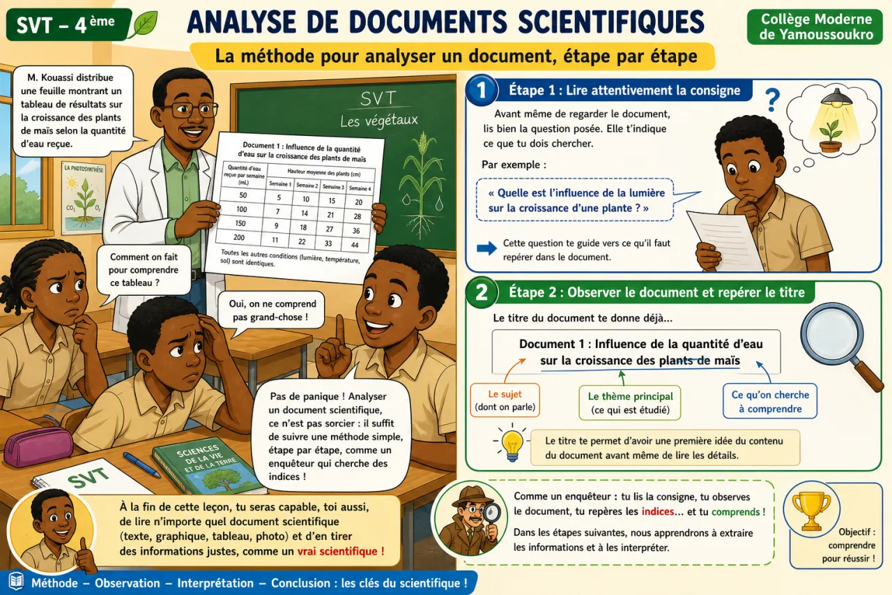 Analyse de documents scientifiques — illustration