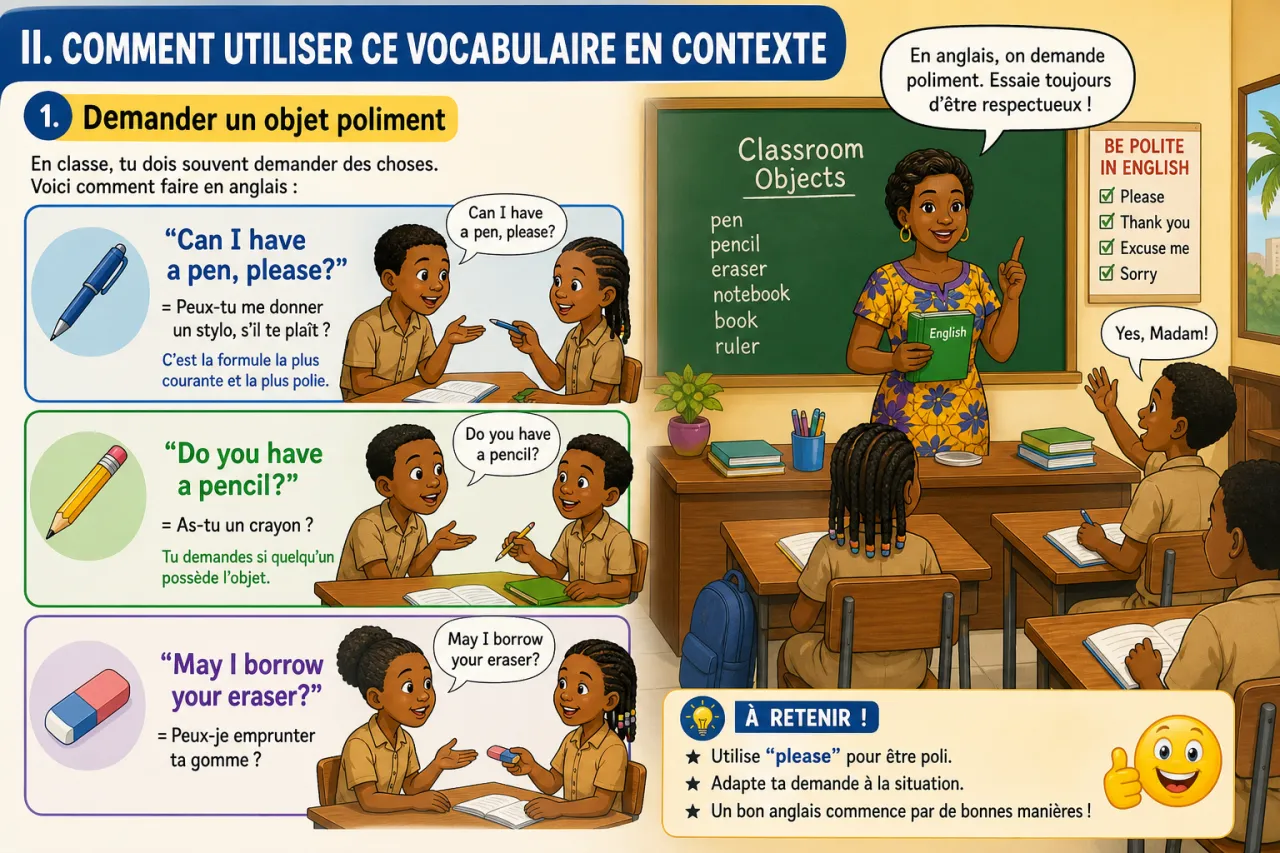 Classroom Objects — illustration